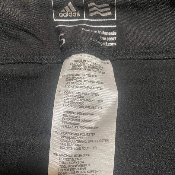 ADIDAS GOLF A-LINE PULL-UP BLACK SKORT SIZE S - Picture 3 of 3